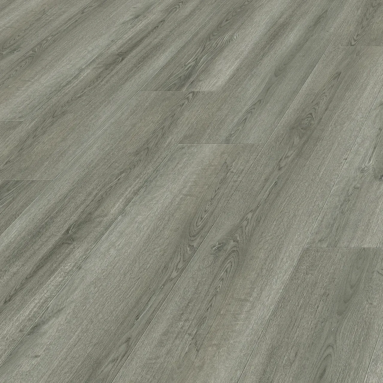 Angled view of a Lumina collection swatch showing Dusk, a 9mm hybrid with matte embossed timber-look surface.